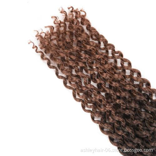 18 Inch High Quality Natural Look Water Wave Pre Looped Crochet Braid Synthetic Fiber Hair